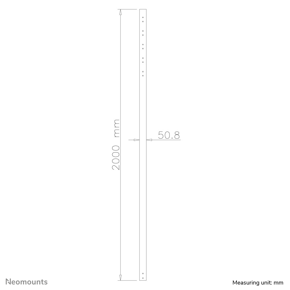 Neomounts FPMA-CP200 Tube d'extension pour support d'écran au plafond - h200 cm